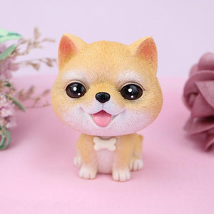 Cutest White Toy Poodle Love Miniature BobbleheadCar AccessoriesShiba Inu