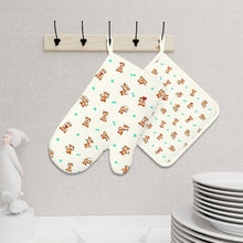 Load image into Gallery viewer, Cutest Yorkie Love Black Oven Mitts and Pot Holder Set-Kitchen Decor-Accessories,Dog Mom Gifts,Yorkshire Terrier-5