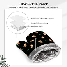 Load image into Gallery viewer, Cutest Yorkie Love Black Oven Mitts and Pot Holder Set-Kitchen Decor-Accessories,Dog Mom Gifts,Yorkshire Terrier-10