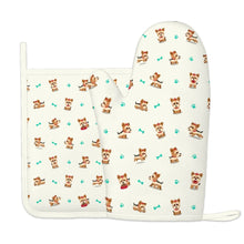 Load image into Gallery viewer, Cutest Yorkie Love Black Oven Mitts and Pot Holder Set-Kitchen Decor-Accessories,Dog Mom Gifts,Yorkshire Terrier-9