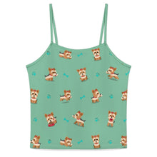 Load image into Gallery viewer, Cutest Yorkie Love Black Women's Cami and Shorts Pajama Set-14