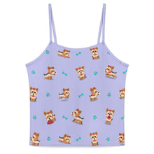 Load image into Gallery viewer, Cutest Yorkie Love Black Women's Cami and Shorts Pajama Set-18