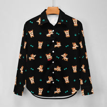 Load image into Gallery viewer, Cutest Yorkie Love Black Women&#39;s Shirt-23