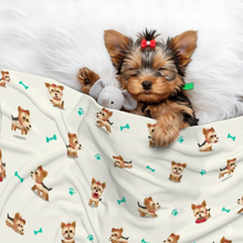 Load image into Gallery viewer, Cutest Yorkie Love Blanket for Dog-Pet Furniture-Blankets,Home Decor,Yorkshire Terrier-1