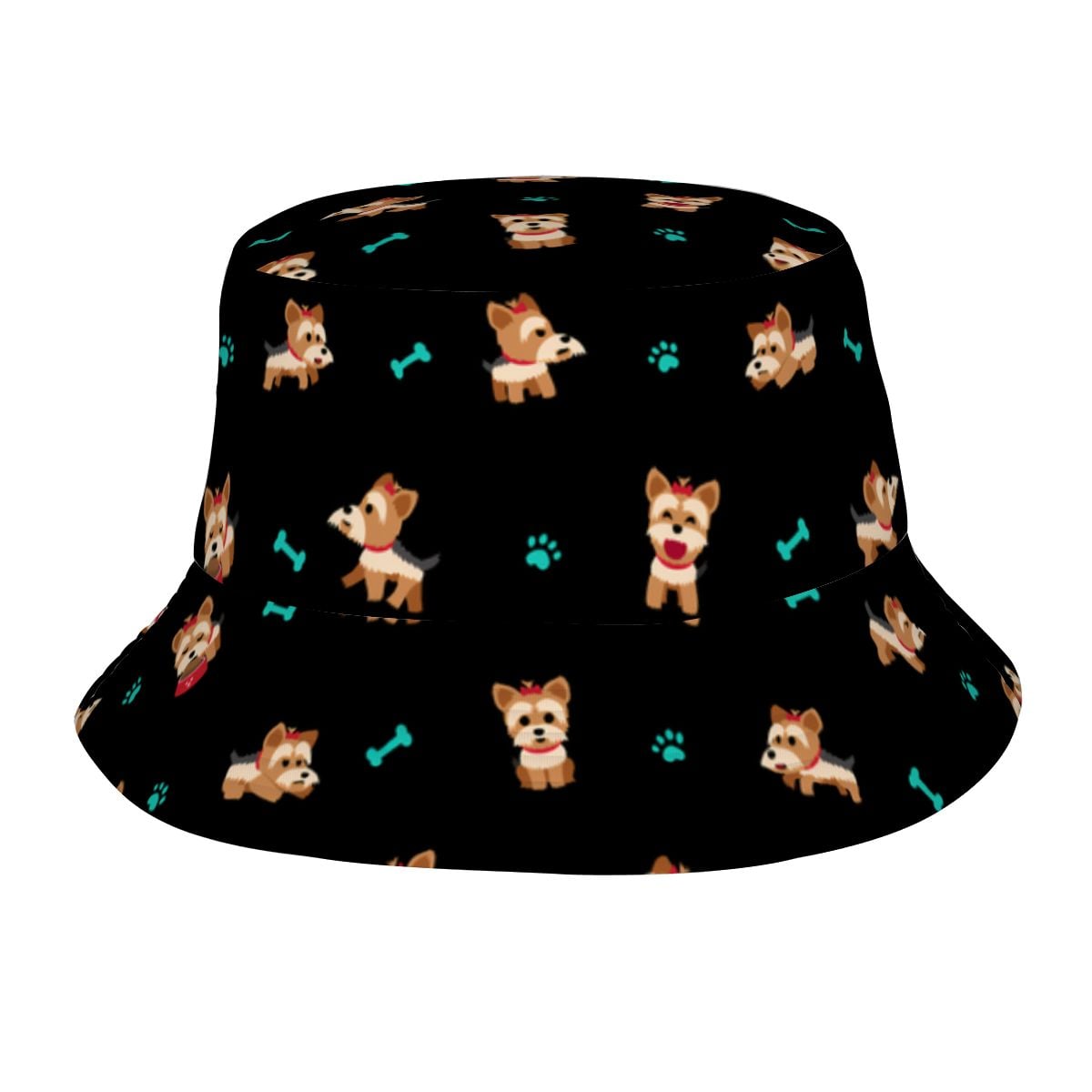 Cutest Yorkie Love Bucket Hat Midnight Black One Size