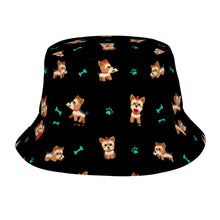 Load image into Gallery viewer, Cutest Yorkie Love Bucket Hat-Hats &amp; Caps-Midnight Black-One Size-1