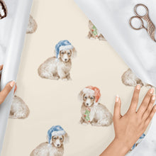 Load image into Gallery viewer, Dachshund Christmas Wrapping Paper - 6 Coat Colors - Watercolor Dachsund Designs - 3 Sheets Bundle-Christmas Ornament-Christmas,Dachshund,Wrapping Paper-18