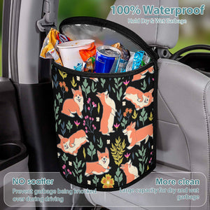 Flower Garden Corgi Love Multipurpose Car Storage Bag - 4 Colors-Car Accessories-Bags, Car Accessories, Corgi-Black-1