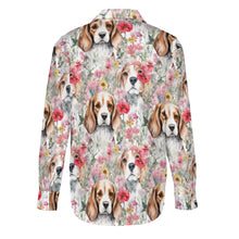 Load image into Gallery viewer, Beagles in a Blossom Wonderland Women&#39;s Shirt-Apparel-Apparel, Beagle, Shirt-8