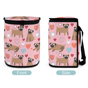 Pugs with Multicolor Hearts Multipurpose Car Storage Bag - 4 Colors-Car Accessories-Bags, Car Accessories, Pug-9