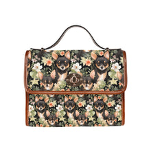 Load image into Gallery viewer, Moonlight Flower Garden Black and Tan Chihuahuas Shoulder Bag Purse-Accessories-Accessories, Bags, Chihuahua, Purse-One Size-7
