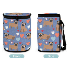 Load image into Gallery viewer, Pugs with Multicolor Hearts Multipurpose Car Storage Bag - 4 Colors-Car Accessories-Bags, Car Accessories, Pug-5