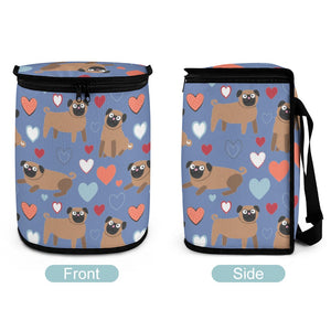 Pugs with Multicolor Hearts Multipurpose Car Storage Bag - 4 Colors-Car Accessories-Bags, Car Accessories, Pug-5