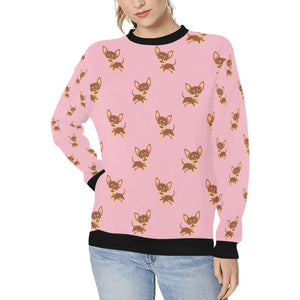 Happy Chocolate Chihuahua Love Women's Sweatshirt - 4 Colors-Apparel-Apparel, Chihuahua, Sweatshirt-3