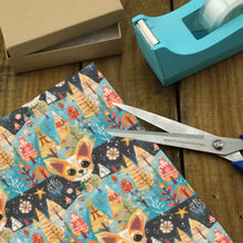 Load image into Gallery viewer, Whimsical Christmas Forest Fawn Chihuahua Gift Wrapping Paper - 2 Rolls-Christmas Ornament-Chihuahua,Christmas,Wrapping Paper-4