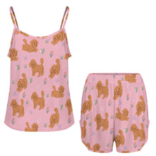 Load image into Gallery viewer, Flower Garden Doodle Love Women&#39;s Cami and Shorts Pajama Set-Apparel-Apparel,Dog Mom Gifts,Doodle,Pajamas-14