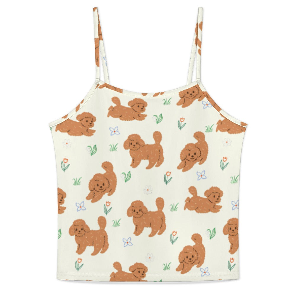 Flower Garden Doodle Love Women's Cami and Shorts Pajama Set-Apparel-Apparel,Dog Mom Gifts,Doodle,Pajamas-9