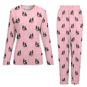 Bow Tie Boston Terriers Women's Soft Pajama Set - 4 Colors-Pajamas-Apparel, Boston Terrier, Pajamas-11
