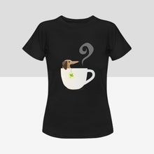 Load image into Gallery viewer, Dachshund and Tea Love Women&#39;s Cotton T-Shirts - 4 Colors-Apparel-Apparel, Dachshund, Shirt, T Shirt-4