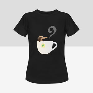 Dachshund and Tea Love Women's Cotton T-Shirts - 4 Colors-Apparel-Apparel, Dachshund, Shirt, T Shirt-4