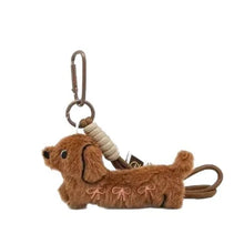 Load image into Gallery viewer, Dachshund Bag Charm - 2 Coat Colors - Adorable Three Ribbon Dachshund-2