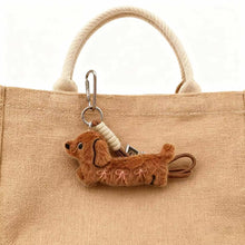 Load image into Gallery viewer, Dachshund Bag Charm - 2 Coat Colors - Adorable Three Ribbon Dachshund-4