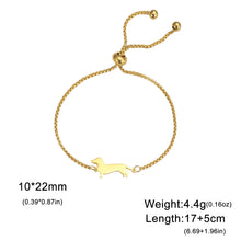 Load image into Gallery viewer, Dachshund Bracelet - Precious Little Wanderer - 2 Colors and 5 Bracelet Styles-Beads Chain-G-Stainless Steel-17