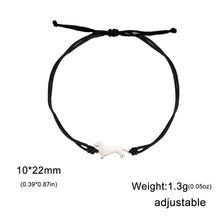 Load image into Gallery viewer, Dachshund Bracelet - Precious Little Wanderer - 2 Colors and 5 Bracelet Styles-Wax Rope-B-Stainless Steel-13