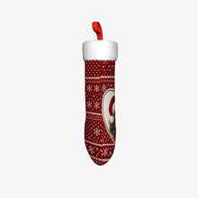 Load image into Gallery viewer, Dachshund Christmas Stocking – Heart Knit Portrait – Personalize with Photo and Name-Christmas Ornament-Christmas,Christmas Stocking,Dachshund,Personalize Artwork-7