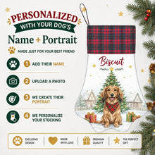 Load image into Gallery viewer, Dachshund Christmas Stocking - Home for the Holidays - Personalize with Photo and Name-Christmas Ornament-Christmas,Christmas Stocking,Personalize Artwork-2