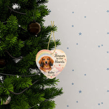 Load image into Gallery viewer, Dachshund Dog Ornament - Forever In Our Hearts Design - Personalized with Name-Christmas Ornament-Christmas,Dachshund,Personalize Artwork-3