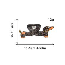 Load image into Gallery viewer, Dachshund Hair Clip - Heart Shaped Black and Tan Dachshund-1