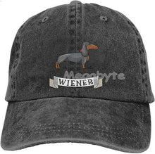 Load image into Gallery viewer, Image of a Dachshund baseball cap in the color black