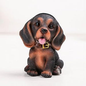 Image of a super cute smiling Dachshund glasses holder