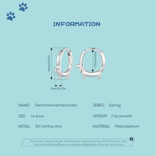 Load image into Gallery viewer, Dachshund Love Silver Hoop Earrings-Dog Themed Jewellery-Dachshund, Earrings, Jewellery-ECE1677-CHINA-9