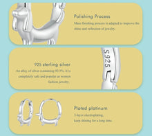 Load image into Gallery viewer, Dachshund Love Silver Hoop Earrings-Dog Themed Jewellery-Dachshund, Earrings, Jewellery-ECE1677-CHINA-11
