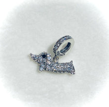 Load image into Gallery viewer, Image of a super-cute studded Dachshund pendant