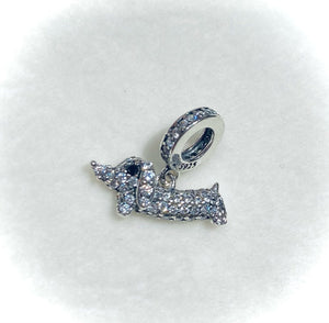 Image of a super-cute studded Dachshund pendant