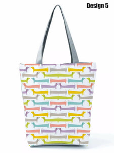 Image of dachshund tote bag in design 5