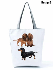 Image of dachshund tote bag in design 6