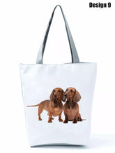 Load image into Gallery viewer, Image of dachshund tote bag in design 9