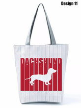 Load image into Gallery viewer, Image of dachshund tote bag in design 11