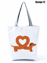 Load image into Gallery viewer, Image of dachshund tote bag in design 12