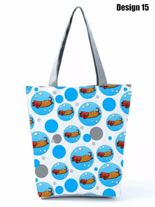 Image of dachshund tote bag in design 15
