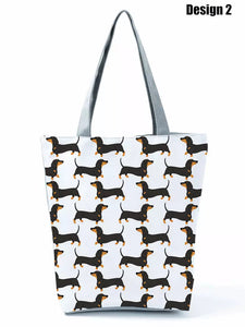 Image of dachshund tote bag in design 2
