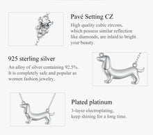 Load image into Gallery viewer, Dachshund Mom Love Silver Pendant Necklace-11