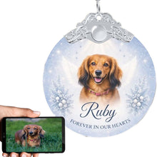 Load image into Gallery viewer, Dachshund Ornament - Angel Dog Memorial Design - Personalized with Photo and Name-Christmas Ornament-Christmas,Christmas Ornament,Dachshund,Personalize Artwork-1