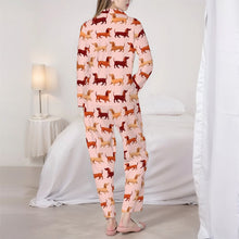 Load image into Gallery viewer, Dachshund Pajamas for Women - XL Available - Chocolate, Red and Cream Dachshund Parade-Pajamas-Apparel,Dachshund,Dog Mom Gifts,Pajamas-5