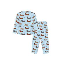 Load image into Gallery viewer, Dachshund Pajamas for Women - XL Available - Colorful Ribbon Dachshunds-Pajamas-Apparel,Dachshund,Dog Mom Gifts,Pajamas-8