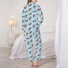 Load image into Gallery viewer, Dachshund Pajamas for Women - XL Available - Playful Long Red Dachshunds-Pajamas-Apparel,Dachshund,Dog Mom Gifts,Pajamas-5